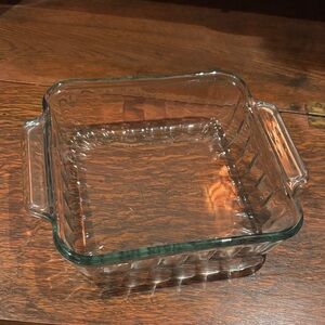 VTG Anchor Hocking 8”x8”Clear Glass Baking Dish Microwave, Oven, Dishwasher Safe